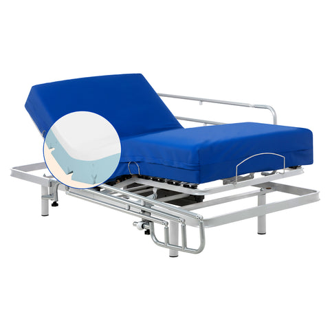 Pack Cama articulada con Colchón Viscoelástico Professional V6 | Mando inalámbrico (80x200 cm, barandillas)