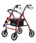 andador para ancianos, modelo Lambda Max ruedas xl de 20 cm, color rojo, disponible en color azul y negro