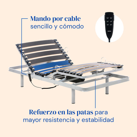 Pack Cama Articulada con Colchón Impermeable Alta resiliencia Origin HR