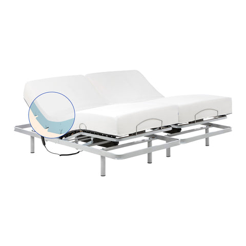 Dwułożone podwójne łóżko ortopedyczne z materacami Visco Tecenc