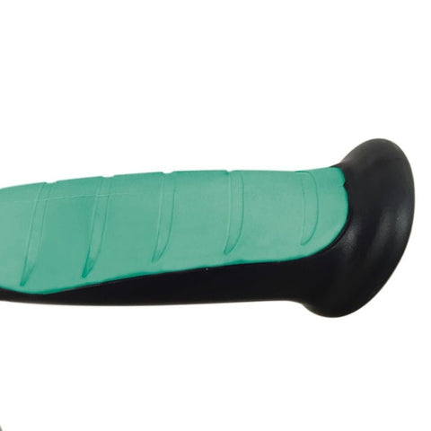 Muleta de aluminio con puño anatómico de goma color verde